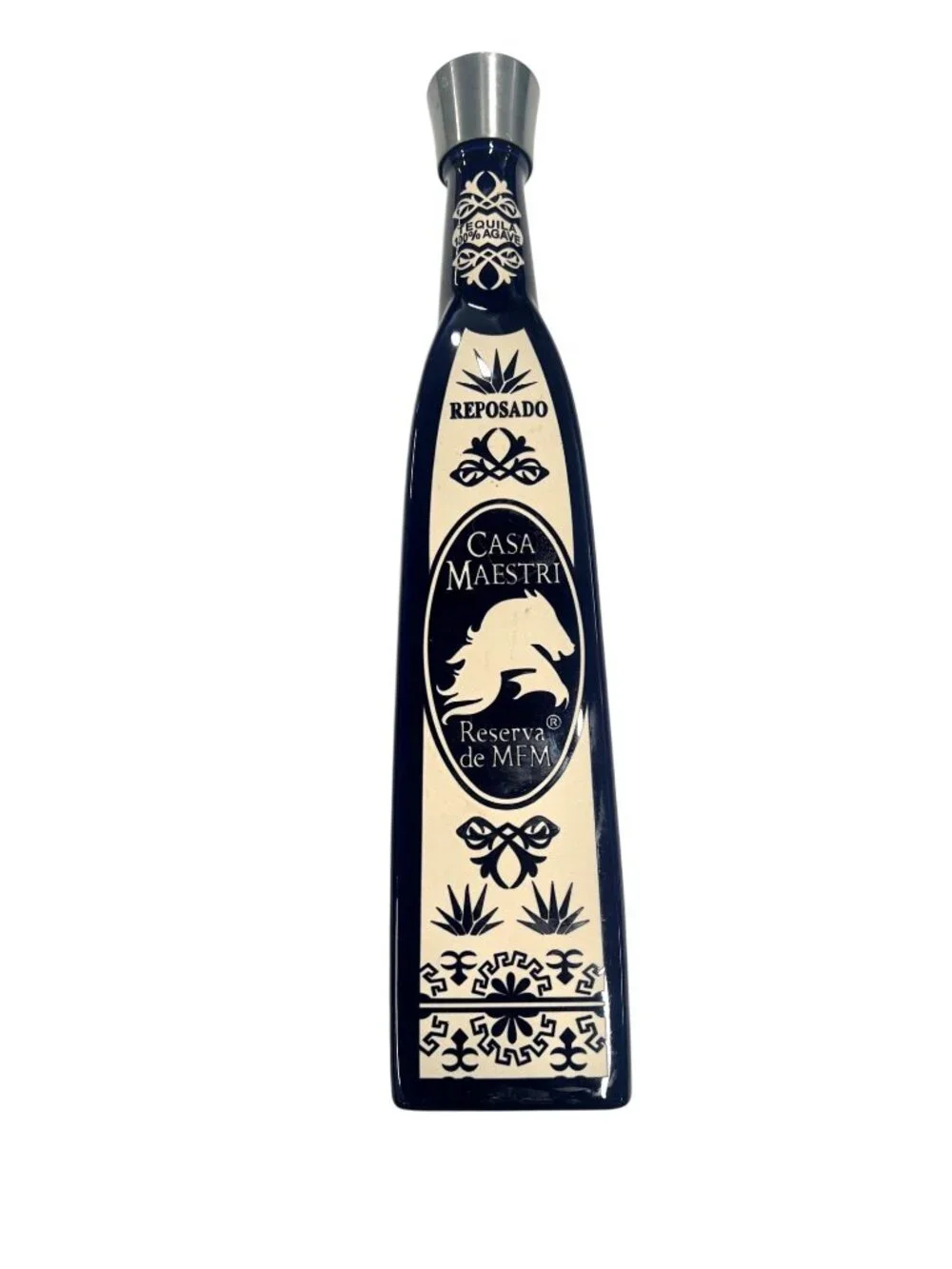 Empty Casa Maestri Reserva de MFM Reposado bottle